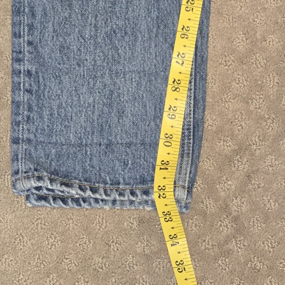 ASOS Design Men’s Slim Distressed Jeans W34 L32 Blue Tencel Blend